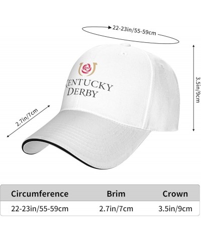 Kentucky-Derby Trucker Hat, Men Baseball Hat, Adjustable Hat, Western Country Hat, Sports Tourism Hat Women Hat White $11.39 ...