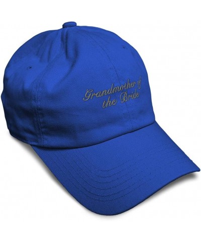 Soft Baseball Cap Grandmother of The Bride Occasion Bridal Shower Cotton Wedding Dad Hats for Men & Women Royal Blue Design O...