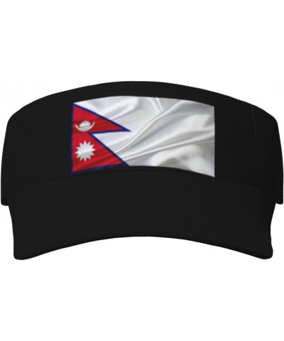 Nepal Flag Sun Defense Adult Protection Visor Black $9.16 Visors