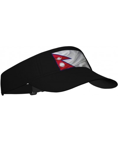 Nepal Flag Sun Defense Adult Protection Visor Black $9.16 Visors