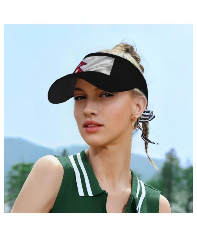 Nepal Flag Sun Defense Adult Protection Visor Black $9.16 Visors