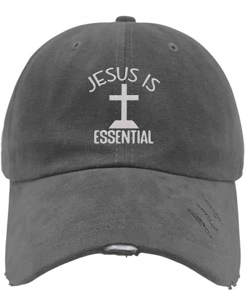 Jesus Cross Dad Hat Humor Hiking Hats Gifts for Boyfriends Who Like Embroidered,Cycling Cap Suitable for Outdoor Dark Grey $1...