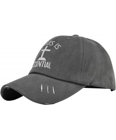 Jesus Cross Dad Hat Humor Hiking Hats Gifts for Boyfriends Who Like Embroidered,Cycling Cap Suitable for Outdoor Dark Grey $1...