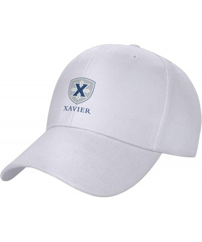 Xavier University Baseball Caps Dad Hats Adjustable Size Outdoor Cap White $13.19 Baseball Caps