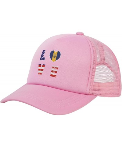 Dad Hat/Cap Mesh Baseball Cap Adjustable Trucker Hat Unisex Pink $8.97 Baseball Caps