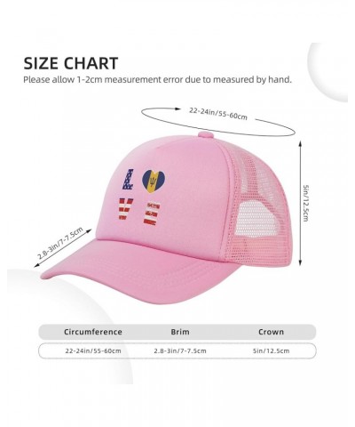 Dad Hat/Cap Mesh Baseball Cap Adjustable Trucker Hat Unisex Pink $8.97 Baseball Caps