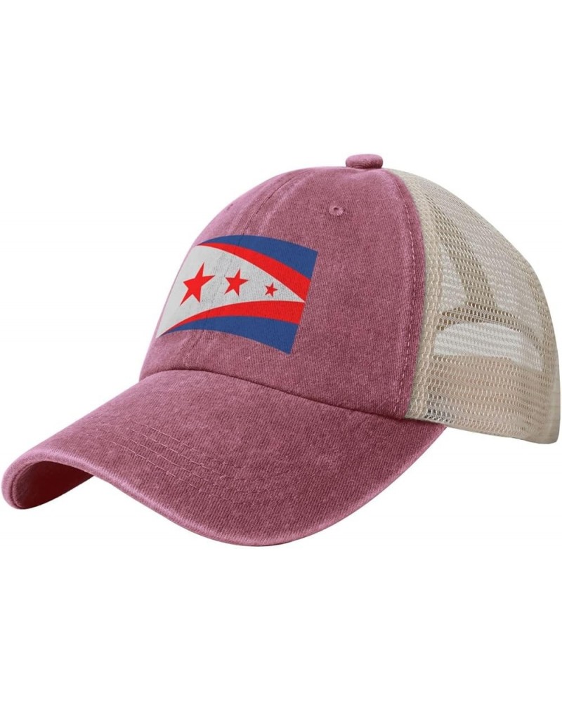 Flag of Union, Kentucky Baseball Cap Women Men Mesh Back Hats Vintage Cowboy Hat Dad Caps Red $13.24 Cowboy Hats