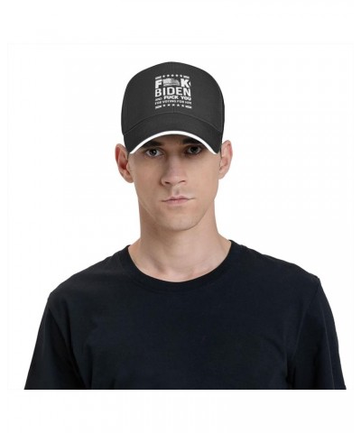 Fuck Biden and Fuck You for Voting for Him Adjustable Baseball Cap Men's Woman's Casual Sandwich Hats Adults Casquette Black ...