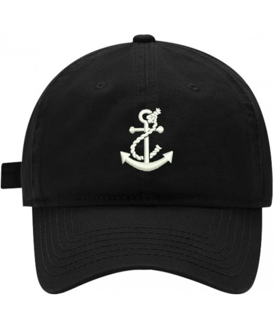 Baseball Cap Mens Women Boat Anchor 1 Embroidered Unisex Cotton Adjustable Outdoor Dad Hats for Men Black $14.54 Baseball Caps