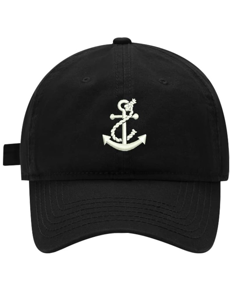 Baseball Cap Mens Women Boat Anchor 1 Embroidered Unisex Cotton Adjustable Outdoor Dad Hats for Men Black $14.54 Baseball Caps