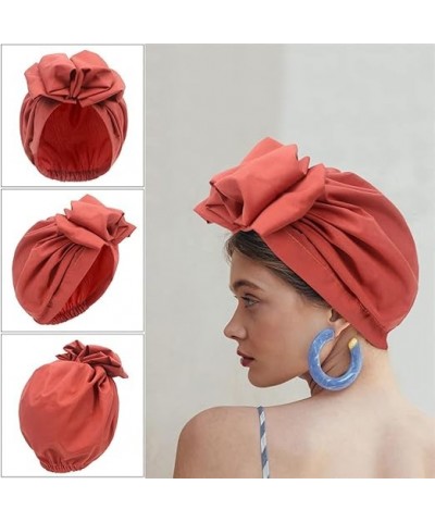 Women French Retro Turban Cap Flower Headwrap Beanies Muslim Headscarf Bonnet Female Headpiece Turmeric $11.43 Skullies & Bea...