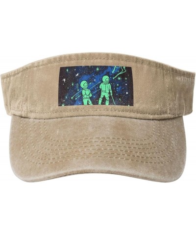 Sun Visor Hats Sunscreen Visor Cap Sport Empty Top Baseball Cap for Men Women Glow in The Dark Cowboy Visor Caps Natural $9.9...