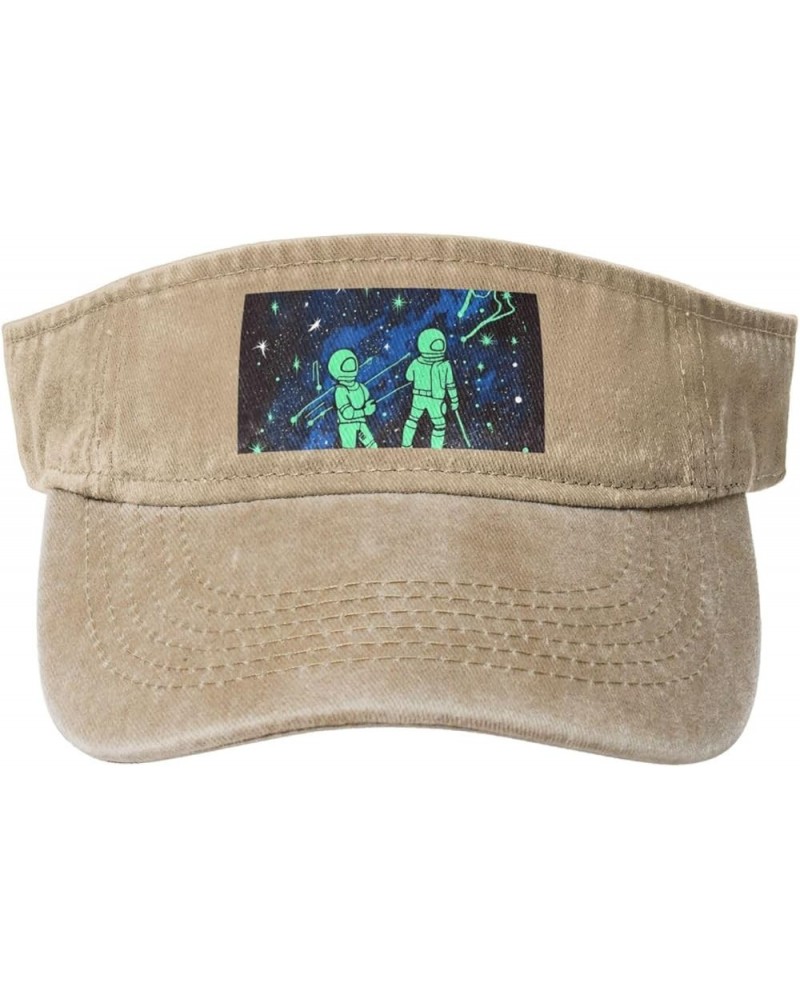 Sun Visor Hats Sunscreen Visor Cap Sport Empty Top Baseball Cap for Men Women Glow in The Dark Cowboy Visor Caps Natural $9.9...