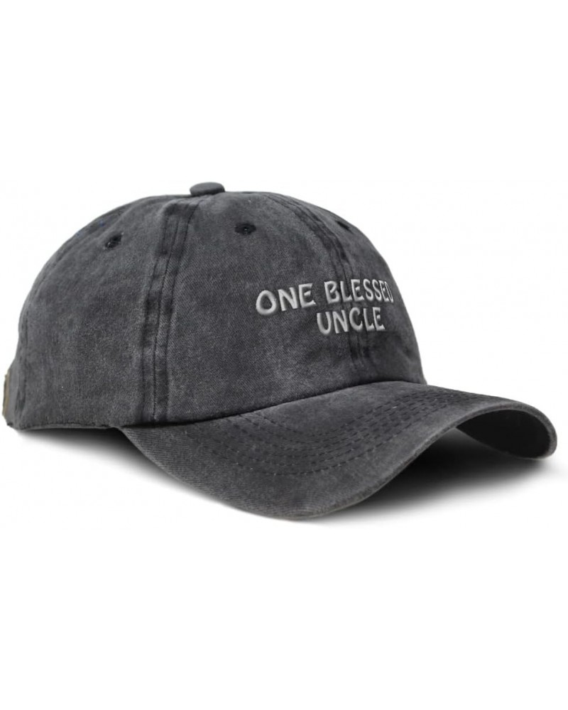 Custom Soft Washed Baseball Cap 1 Blessed Uncle Blessed Family B Uncle Cotton Black Design Only $18.28 Baseball Caps