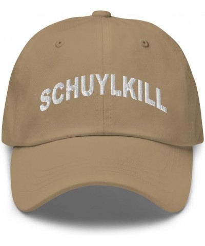 Schuylkill Pennsylvania Hat Schuylkill PA Cap Embroidered Dad Hat Adjustable Strap Closure Unisex Khaki $23.19 Baseball Caps