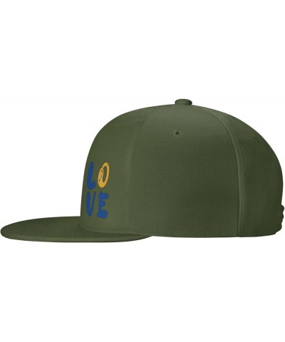 Snapback Baseball Cap Love Down Syndrome Awareness for Men Women Moss Green $10.49 Baseball Caps