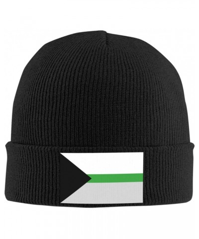 Demiromantic Pride Flag LGBTQ Knit Winter Cap Cozy Winter Essential Ultimate Warmth Men Women Black $12.44 Skullies & Beanies