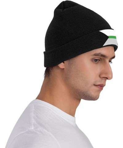 Demiromantic Pride Flag LGBTQ Knit Winter Cap Cozy Winter Essential Ultimate Warmth Men Women Black $12.44 Skullies & Beanies