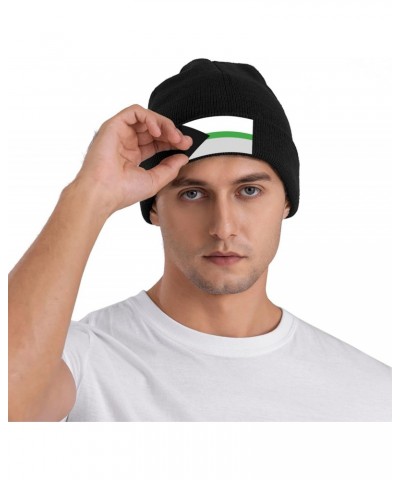 Demiromantic Pride Flag LGBTQ Knit Winter Cap Cozy Winter Essential Ultimate Warmth Men Women Black $12.44 Skullies & Beanies