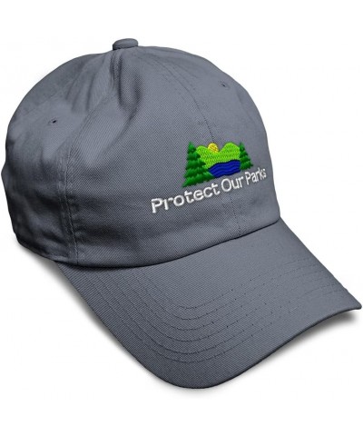 Soft Baseball Cap Protect Our Parks Cotton Dad Hats for Men & Women Dark Grey $12.32 Baseball Caps