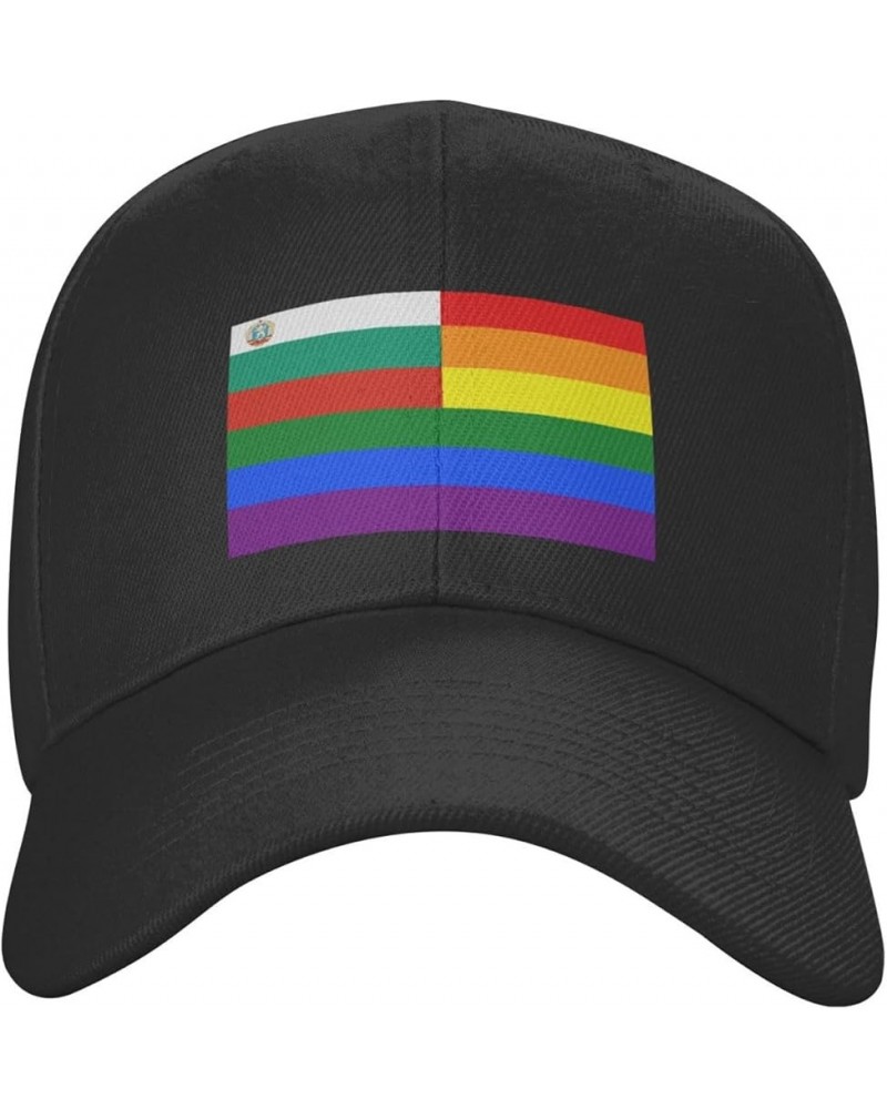 Bulgaria Rainbow Flag Baseball Cap for Men Women Hat Adjustable Truck Driver Baseball Caps Dad Hats Black $9.84 Baseball Caps