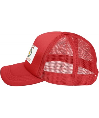 Flag of Cook County, Illinois (1961-2022) Baseball Cap for Men Women Trucker Hat Mesh Back Caps Dad Hat Red $12.92 Baseball Caps