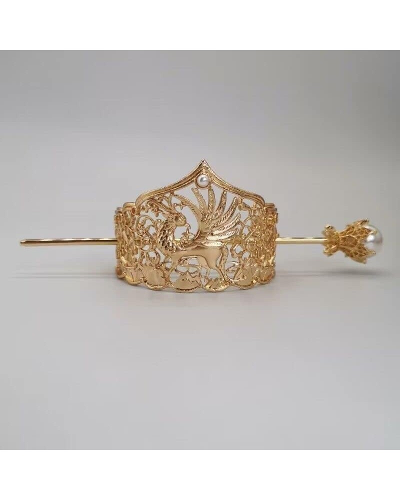 Hair Jewelry Crown Tiaras for Women Handmade Gold Plated Hair Crown Chinese Hanfu Headdress Antique Jewelry (Color : 11) 4 $1...