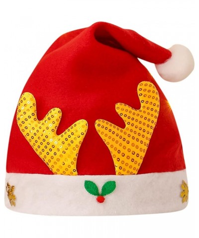 Unisex Christmas Hats Santa Hat Xmas Party Hat for Adult Women Men Santa's Hat Womens Winter Warm Knit Cap O $6.36 Baseball Caps