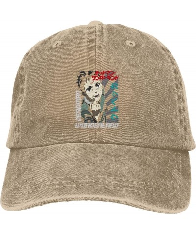 Deadman Anime Wonderland Hat Cap Custom Washed Distressed Vintage Denim Trucker Hat Black Natural $10.93 Cowboy Hats