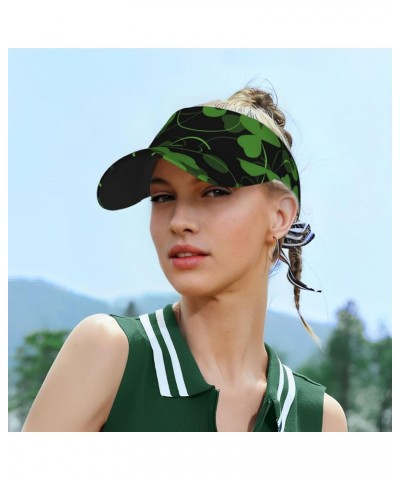 Trefoil Clover Sports Sun Visor Hats Adjustable Empty Top Sun Visor Caps for Women Men Kids $12.18 Visors