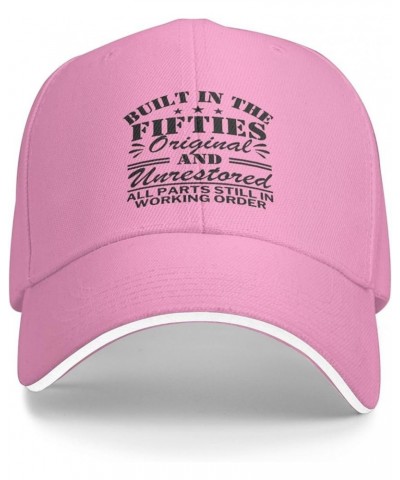 Built in The Fifties 50 Original Unrestored Hat Birthday Gift Hat Men Women Baseball Cap Dad Trucker Hat Black Pink $11.21 Ba...