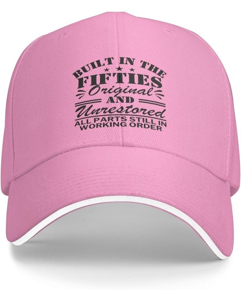 Built in The Fifties 50 Original Unrestored Hat Birthday Gift Hat Men Women Baseball Cap Dad Trucker Hat Black Pink $11.21 Ba...