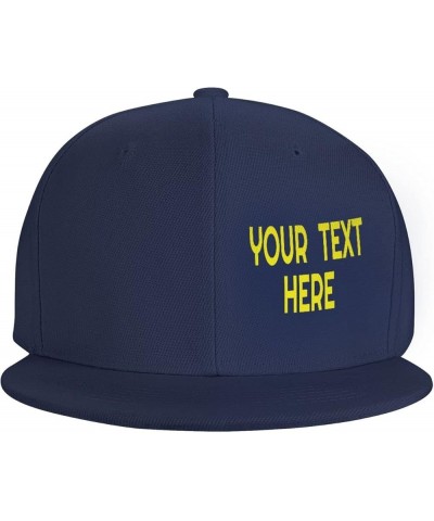 Custom Hats,Custom Text Caps Your Custom Here,Add Your Own Text and Design,Classic Mens Womens Personalized Baseball Cap Navy...