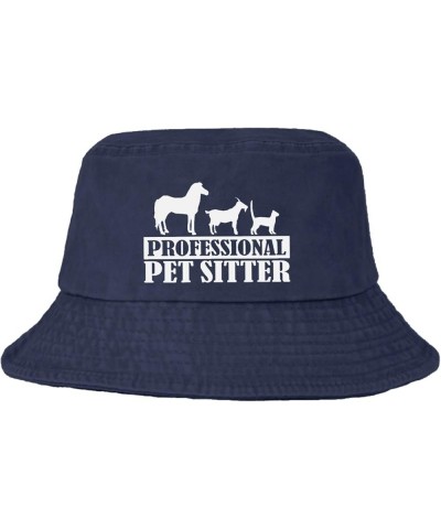 Professional Pet Sitter Bucket Hat Bucket Hat Packable Women Hats for Camping Accessories for Basketball Must Haves Navy $11....