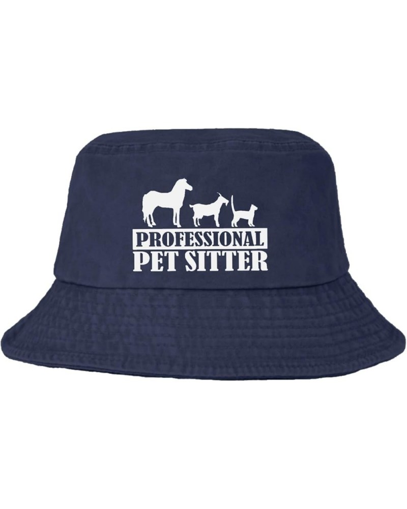 Professional Pet Sitter Bucket Hat Bucket Hat Packable Women Hats for Camping Accessories for Basketball Must Haves Navy $11....