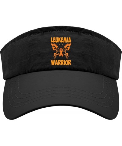 Visor Cancer Butterfly Leukemia Warrior Hats, Visor Hats for Teens Running Caps Reversible Beach Hats Allblack $11.50 Visors