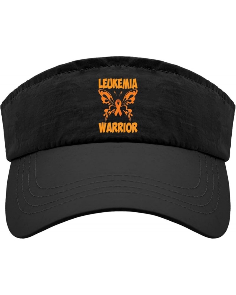 Visor Cancer Butterfly Leukemia Warrior Hats, Visor Hats for Teens Running Caps Reversible Beach Hats Allblack $11.50 Visors