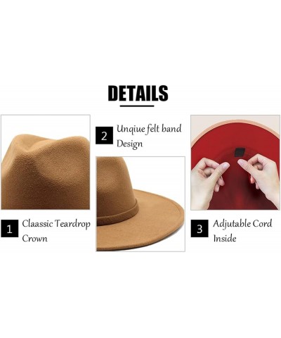 Ladies Wide Brim Wool Felt Jazz Fedora Thermal Hat Army Gn(9) $15.19 Fedoras