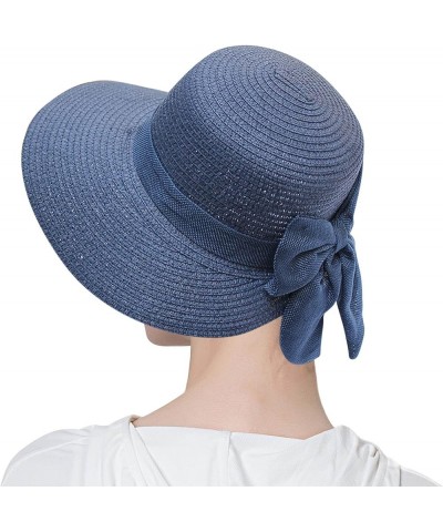 Womens Sun Hats Wide Brim Foladable Bucket Hat Packable Summer Travel Cap UV Protection Roll Up Beach Visor Hat Navy-2 $10.07...