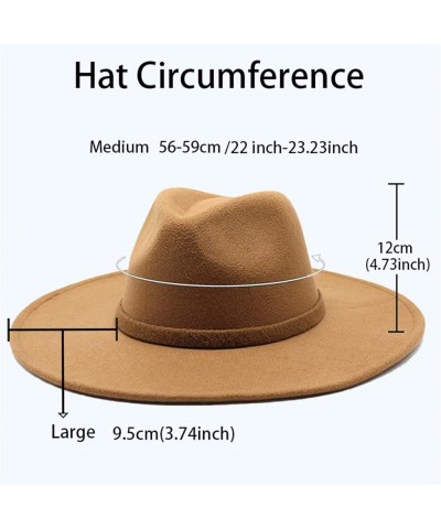 Ladies Wide Brim Wool Felt Jazz Fedora Thermal Hat Army Gn(9) $15.19 Fedoras