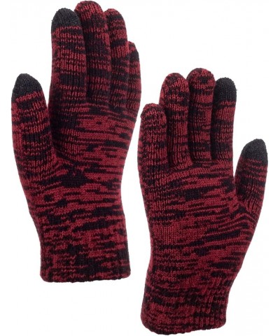 Beanie Hat Scarf Gloves 3 in 1 Winter Set Knitted Scarf Hat Touch Screen Gloves and Winter Warmer for Unisex A $9.59 Scarves