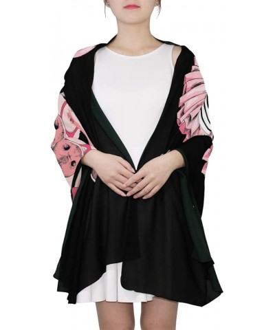 Custom Style Woman Chiffon Scarf Ladies Soft Wrap Silk Shawl Multi 7 $12.46 Scarves