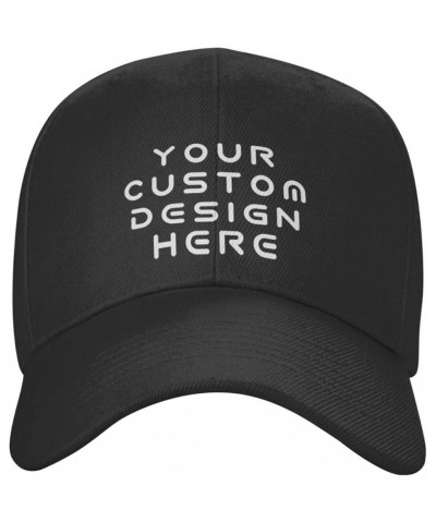 Custom Hats for Men Add Your Name Logo Text or Image Here Personalized Hats Black $8.33 Baseball Caps