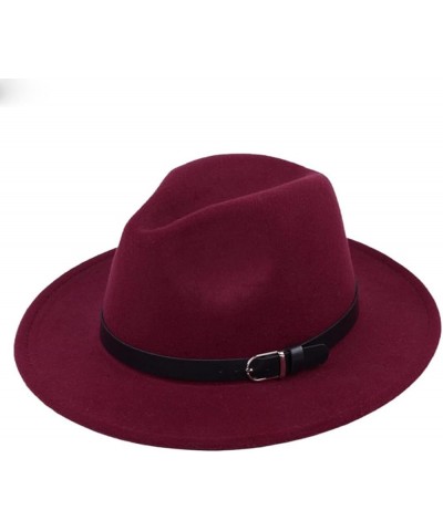 British Fedora Hat Men Women Imitation Woolen Winter Felt Hats Jazz Hat 56-58CM Army11110 $20.48 Fedoras