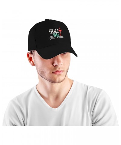 Bite Me Hat Funny Fishing Hooker Embroidery Baseball Cap Gift for Fish Hunting Lovers Multicolor $17.97 Baseball Caps