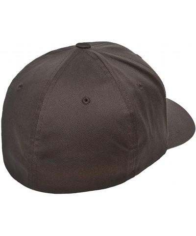 Wooly Combed Twill Fitted Baseball Cap Dark Grey $11.00 Baseball Caps