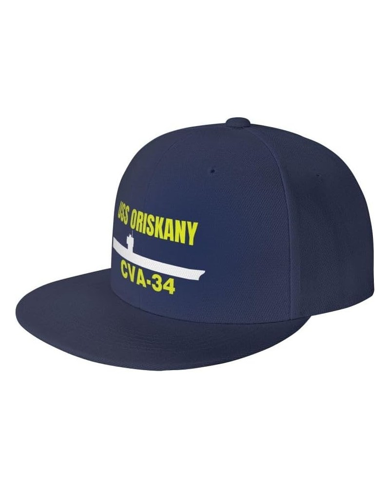 USS Oriskany Cva-346 Flag-Trucker Hats Denim Hats Cowboy Knit hat Baseball Caps Fisherman's hat Navy Blue $14.30 Baseball Caps