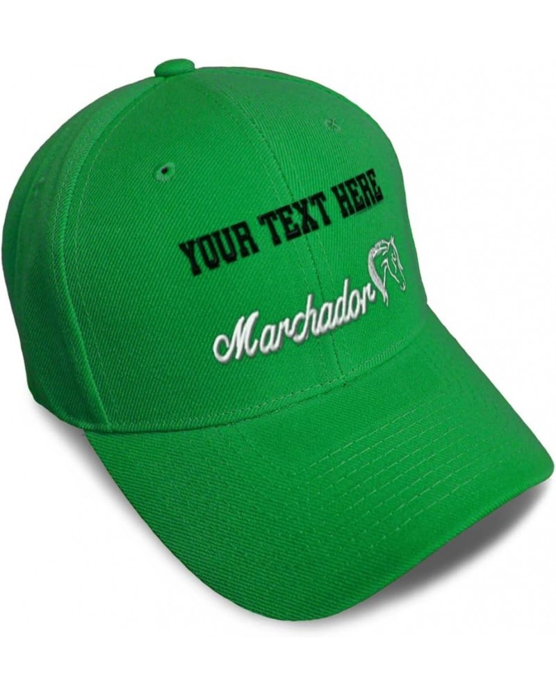 Baseball Cap Marchador Horses Pony Acrylic Equestrian Dad Hats for Men and Women Kelly Green Personalized Text Here $15.92 Ba...