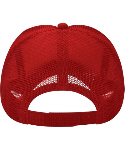 Baseball Cap Trucker Hats Adjustable Snapback Cap Mesh Hat Golf Hat Men Women Red $11.49 Baseball Caps