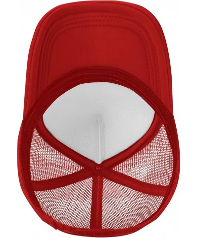 Baseball Cap Trucker Hats Adjustable Snapback Cap Mesh Hat Golf Hat Men Women Red $11.49 Baseball Caps